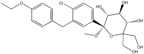 甲基 1-C-[4-氯-3-[(4-乙氧基苯基)甲基]苯基]-5-C-(羥基甲基)-alpha-D-木糖型吡喃己糖苷