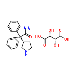 3-(S)-(1-甲酰胺基-1,1-二苯基甲基)吡咯烷-L-酒石酸鹽