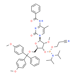 N-苯甲?；?5'-O-[二(4-甲氧基苯基)苯基甲基]-2'-O-(2-甲氧基乙基)-胞苷 3'-[2-氰基乙基二異丙基氨基膦酸酯]