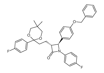 (3R,4S)-4-(4-benzyloxyphenyl)-1-(4-fluorophenyl)-3-{2-[2-(4-fluorophenyl)-5,5-dimethyl-[1,3]dioxan-2-yl]-ethyl}azetidin-2-one