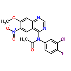 N-(3-Chloro-4-fluorophenyl)-N-(7-methoxy-6-nitro-4-quinazolinyl)acetamide